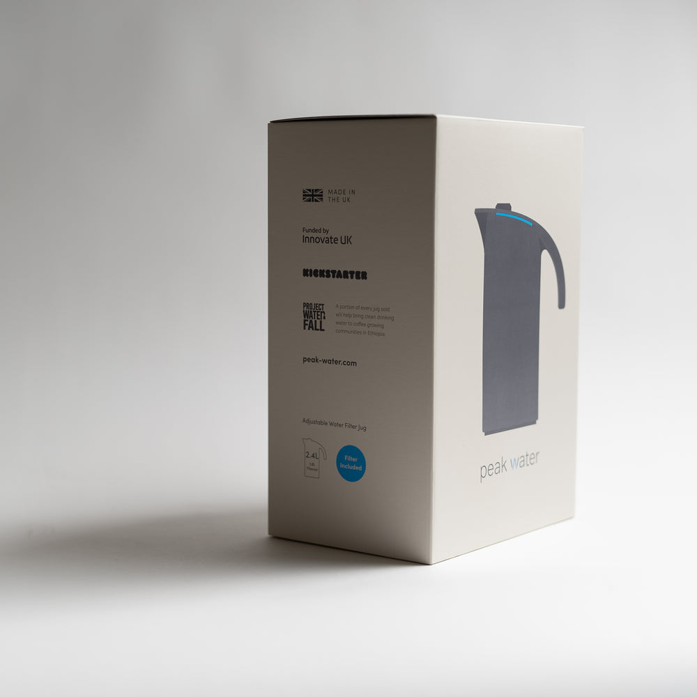 Peak Water Adjustable Filter Jug, Transparent